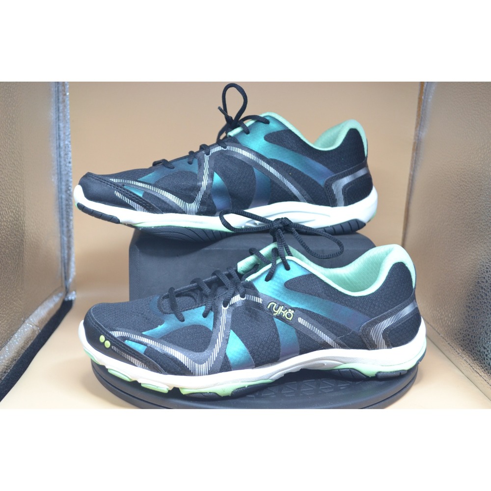 Ryka Influence Women's 9.5W Euro 40.5 Athletic Shoes Training Black/Green